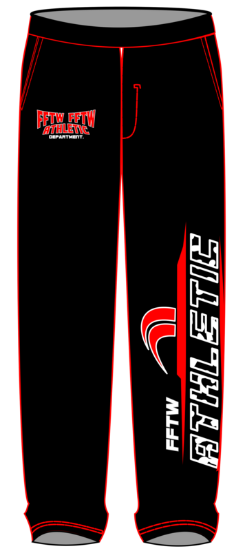 FFTW ATHLETIC RED TRACKSTA PANTS