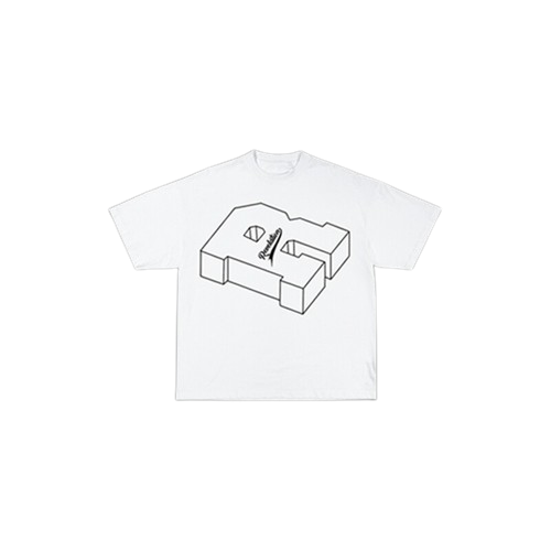 R block White Tee