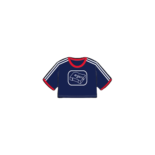 Navy Blue R-Block Crop Top