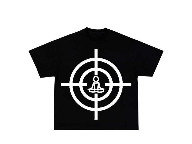 BLACK AND WHITE TARGET TEE