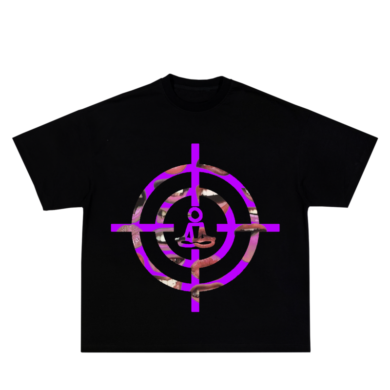 BLK PUPLE TARGET TEE