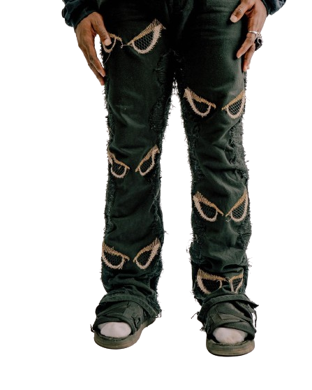 Fleece Denim Pants