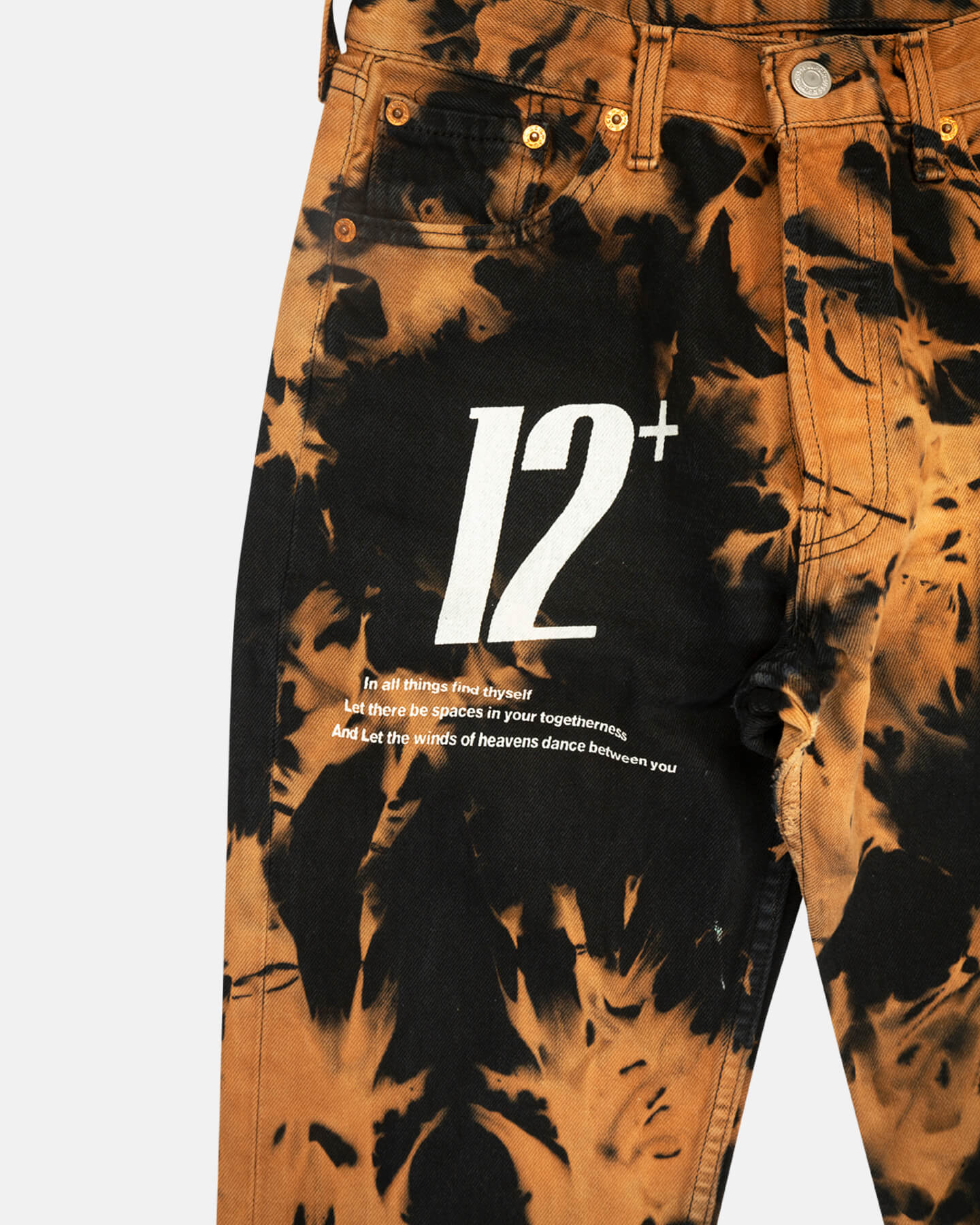 DB The 12+ Decolorized Denim in Black Flame