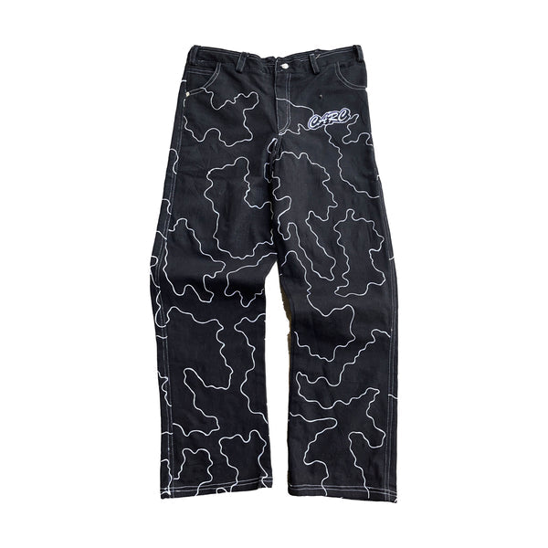 stitched denim pant