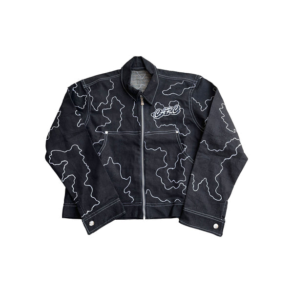 stitched denim jacket