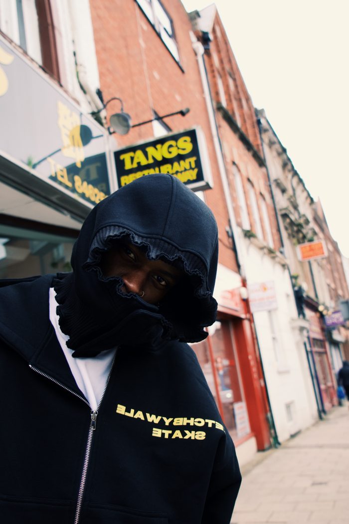 BLACK MIRROR DOUBLE ZIP UP HOODIE