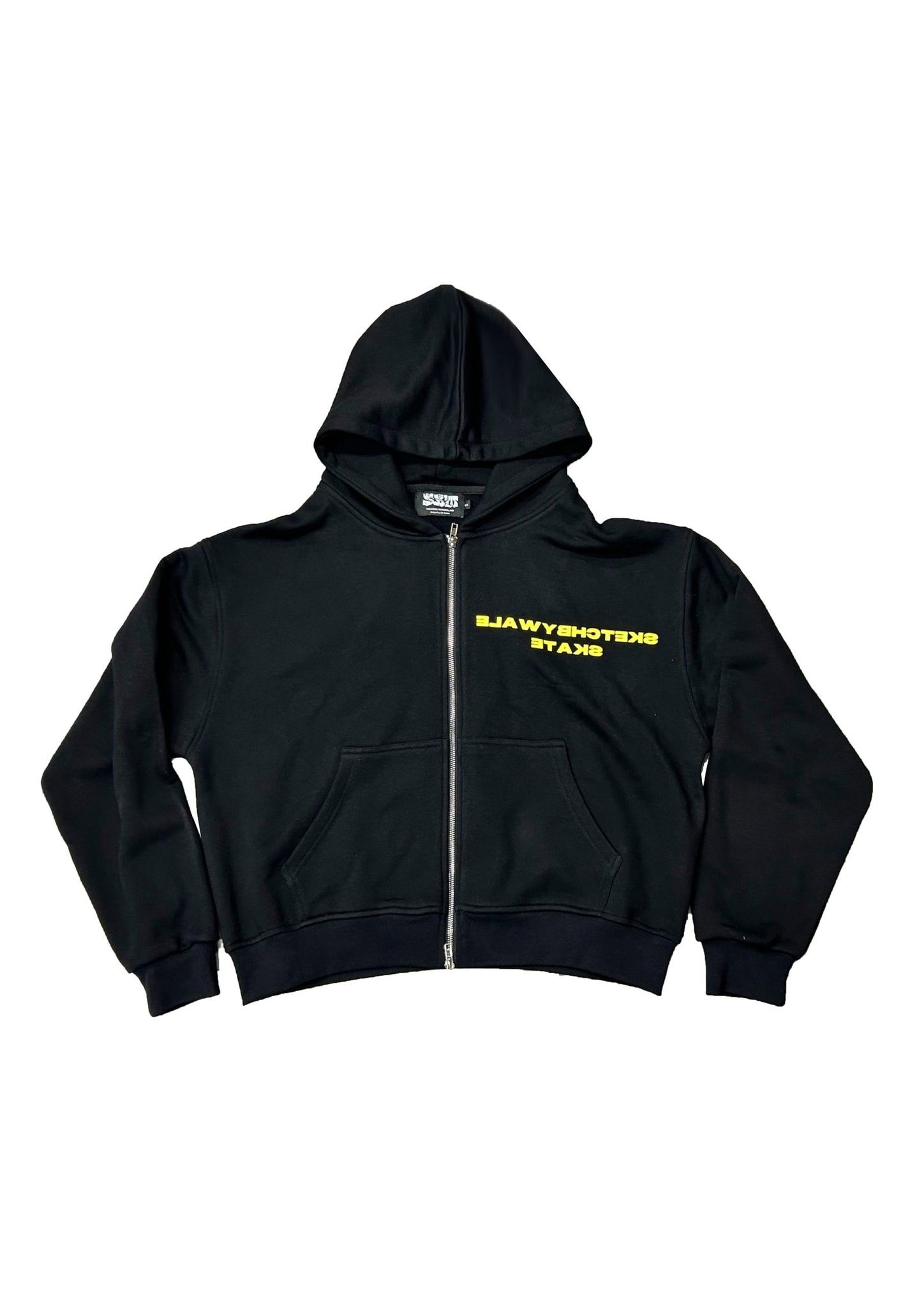 BLACK MIRROR DOUBLE ZIP UP HOODIE