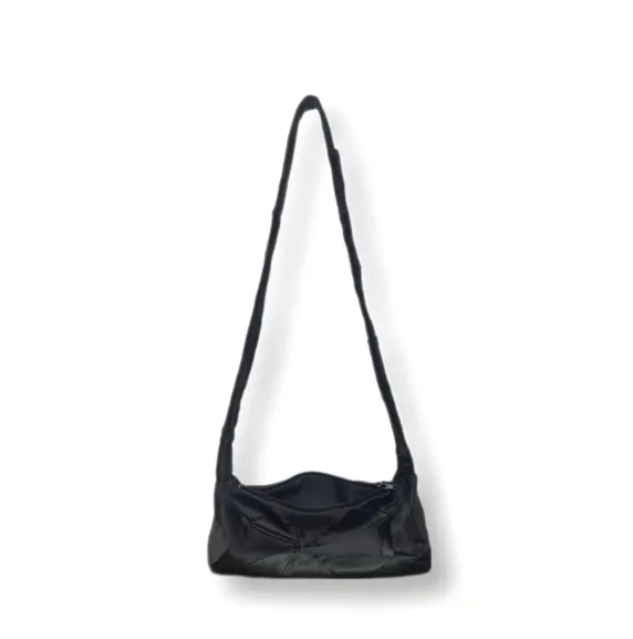 Patchwork Satin Pouch Bag