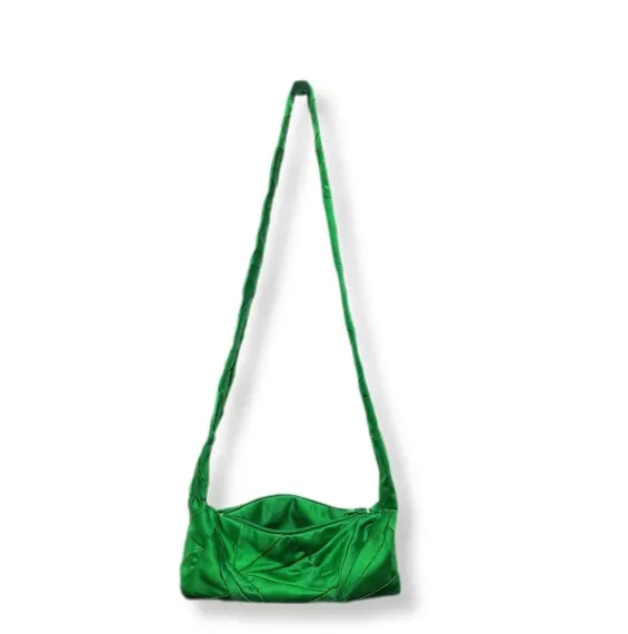 Patchwork Satin Pouch Bag