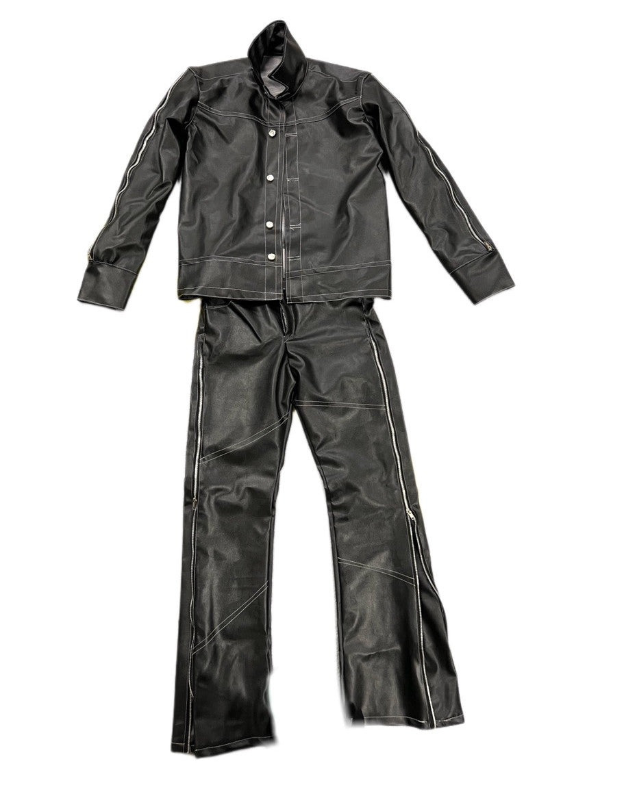 DARK SHADOW ZIP UP LEATHER