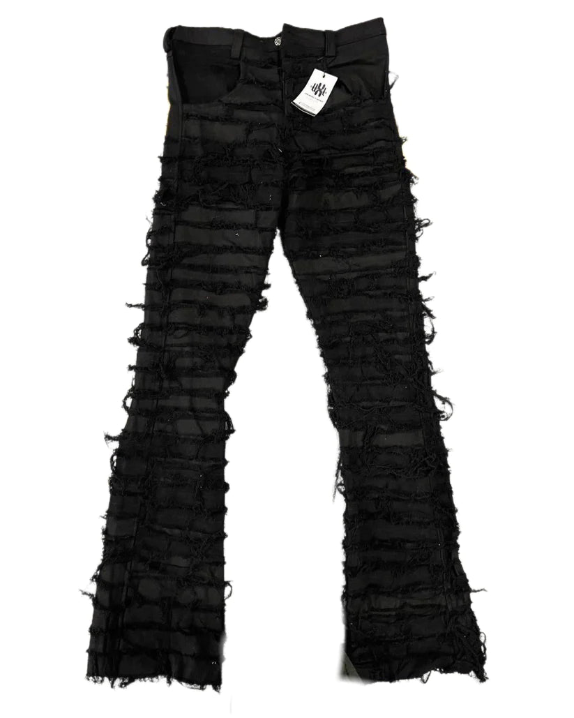 BLACK DISTRESS DENIM SS22