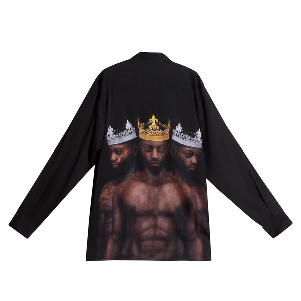 BLACK ROYALTY SILK SHIRT