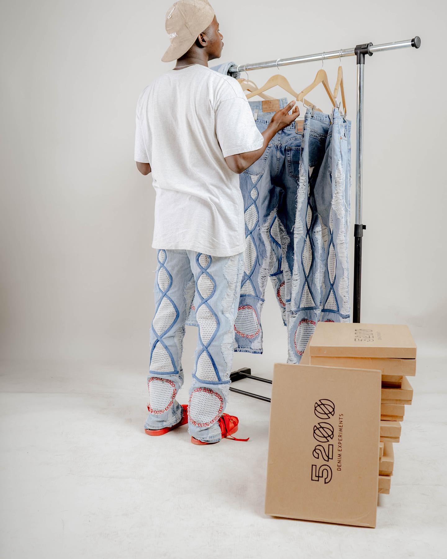 Fleece Denim Pants