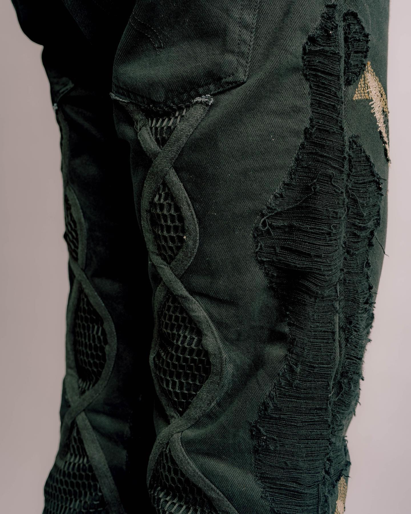 Fleece Denim Pants