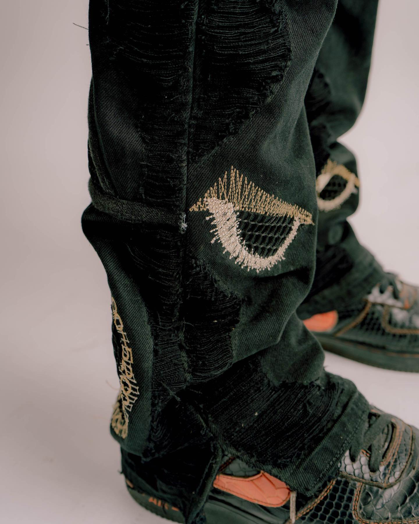 Fleece Denim Pants