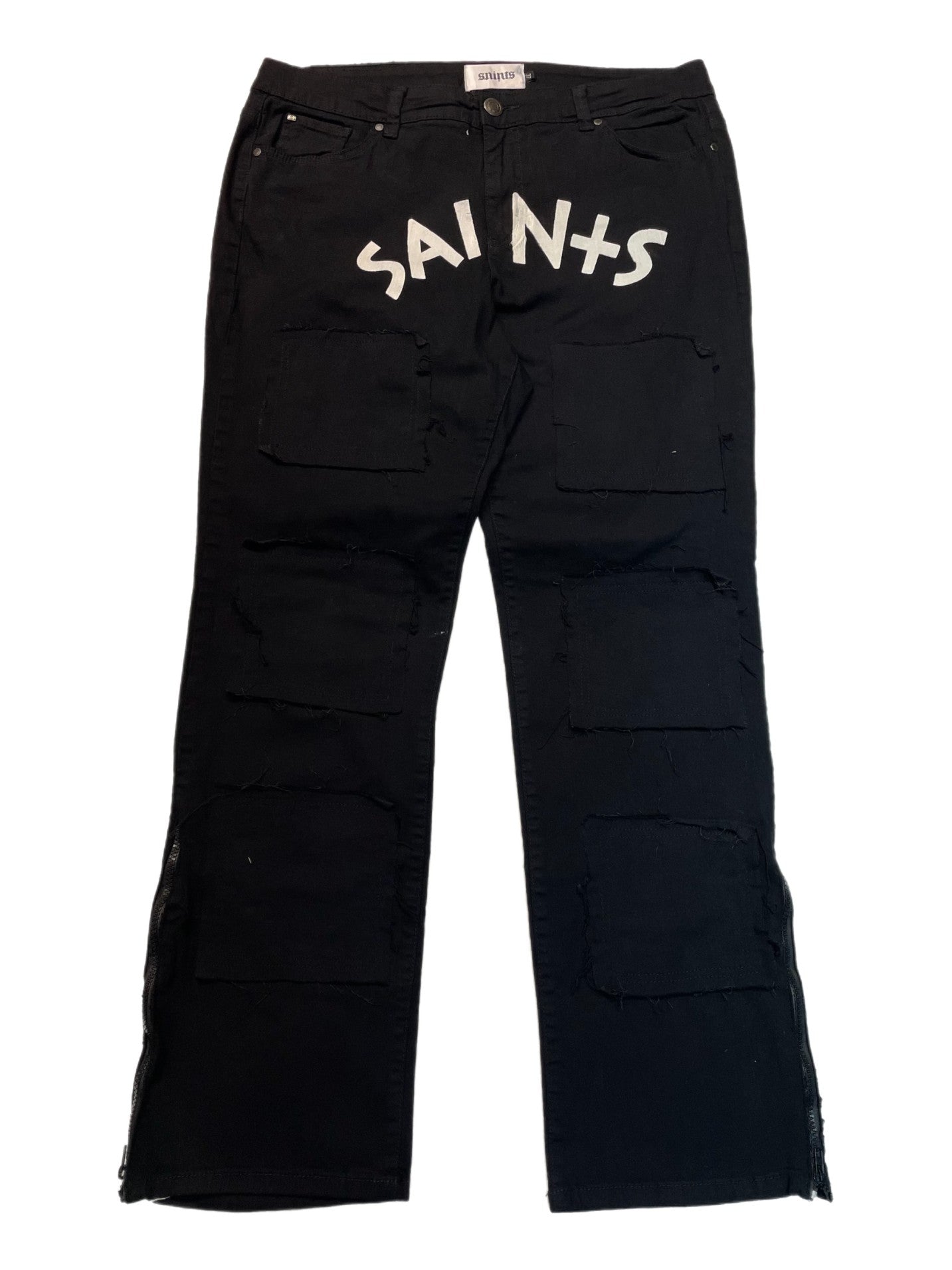 Saints Patchwork Denim: Black N White