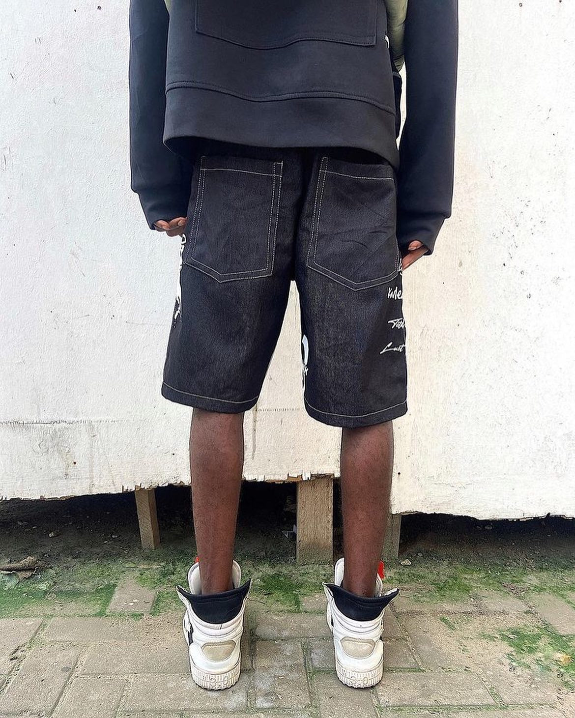 Scripture Denim Shorts